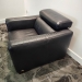 Italsofa Black Leather Adjustable Sofa and Armchair Set